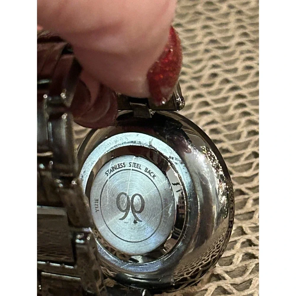Nine West‎ Diamond Accent Ladies Watch Stainless Steel Band Works